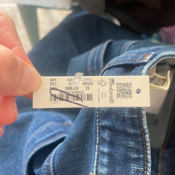 Madewell The Curvy Emmet Wide-Leg Jean: Patch Pocket Edition NWT 28 - Picture 6 of 9